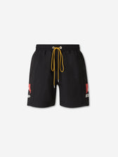 Rhude Hombre Barcelona Bermudas Nylon Logo color Negro sku 523-001231 01 - Foto 1