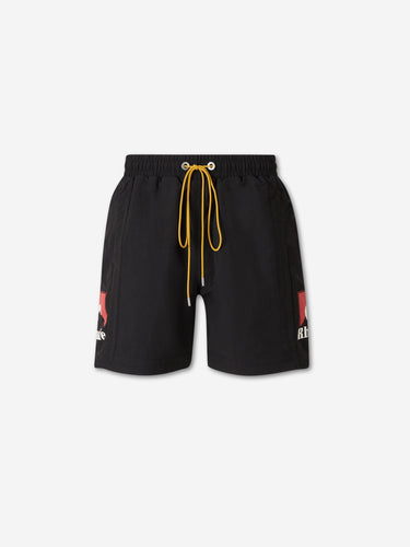 Rhude Hombre Barcelona Bermudas Nylon Logo color Negro sku 523-001231 01 - Foto 1