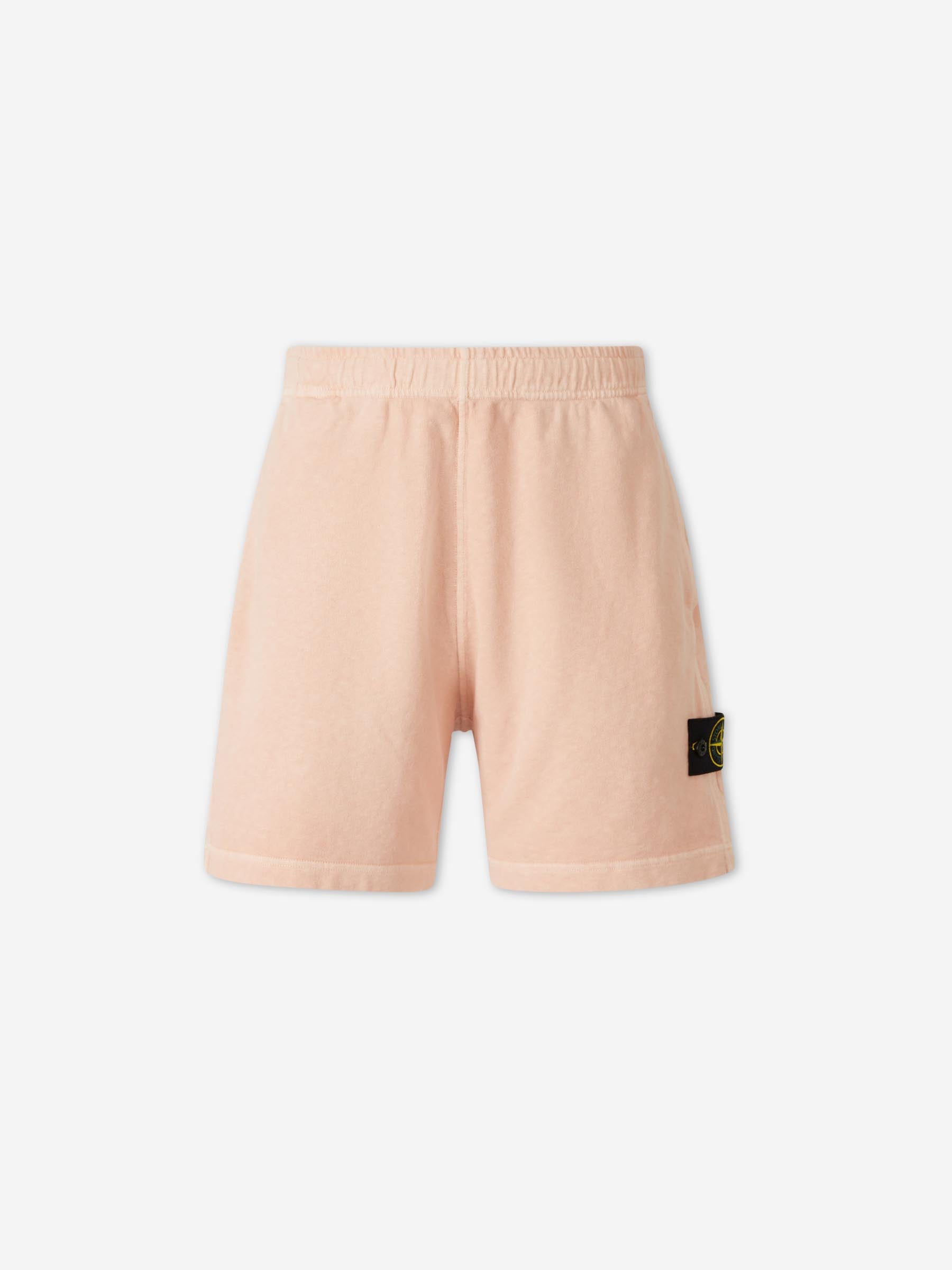 Stone Island Hombre Barcelona Bermudas Felpa Algodón color Melocotón sku 523-001263 02 - Foto 1