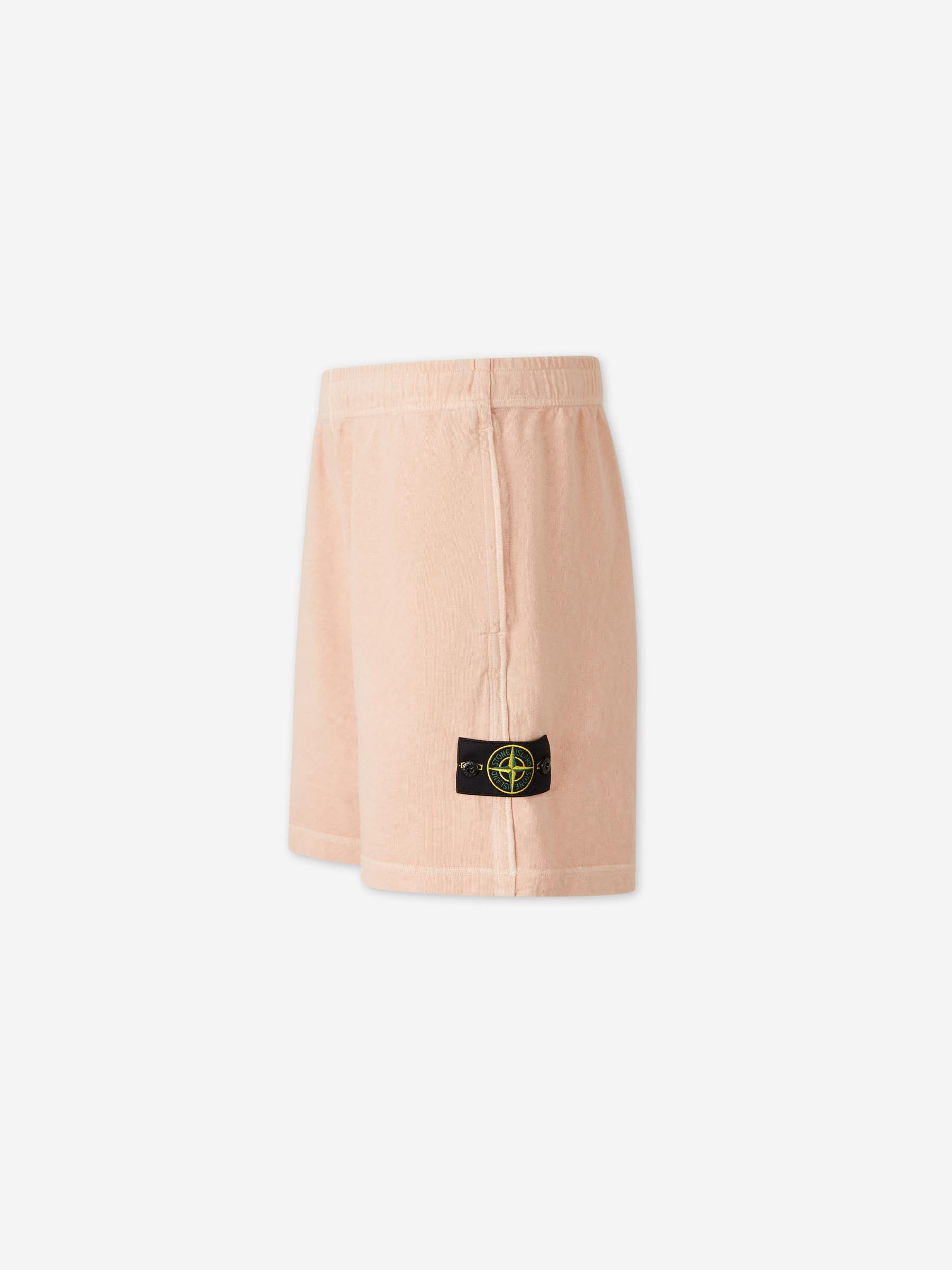 Stone Island Hombre Barcelona Bermudas Felpa Algodón color Melocotón sku 523-001263 02 - Foto 2