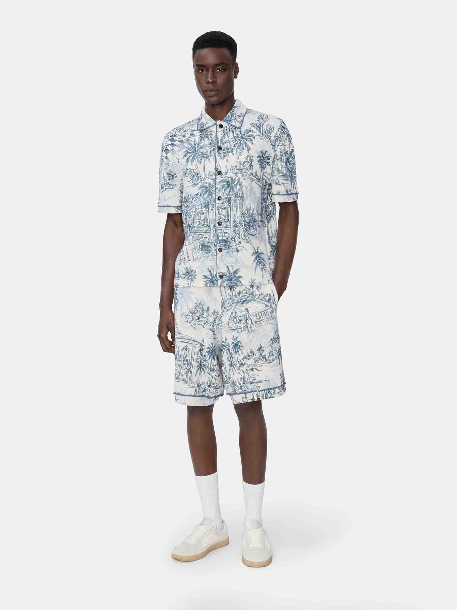 Amiri Hombre Barcelona Bermudas Motivo Palmeras color Azul Celeste sku 523-001266 01 - Foto 2