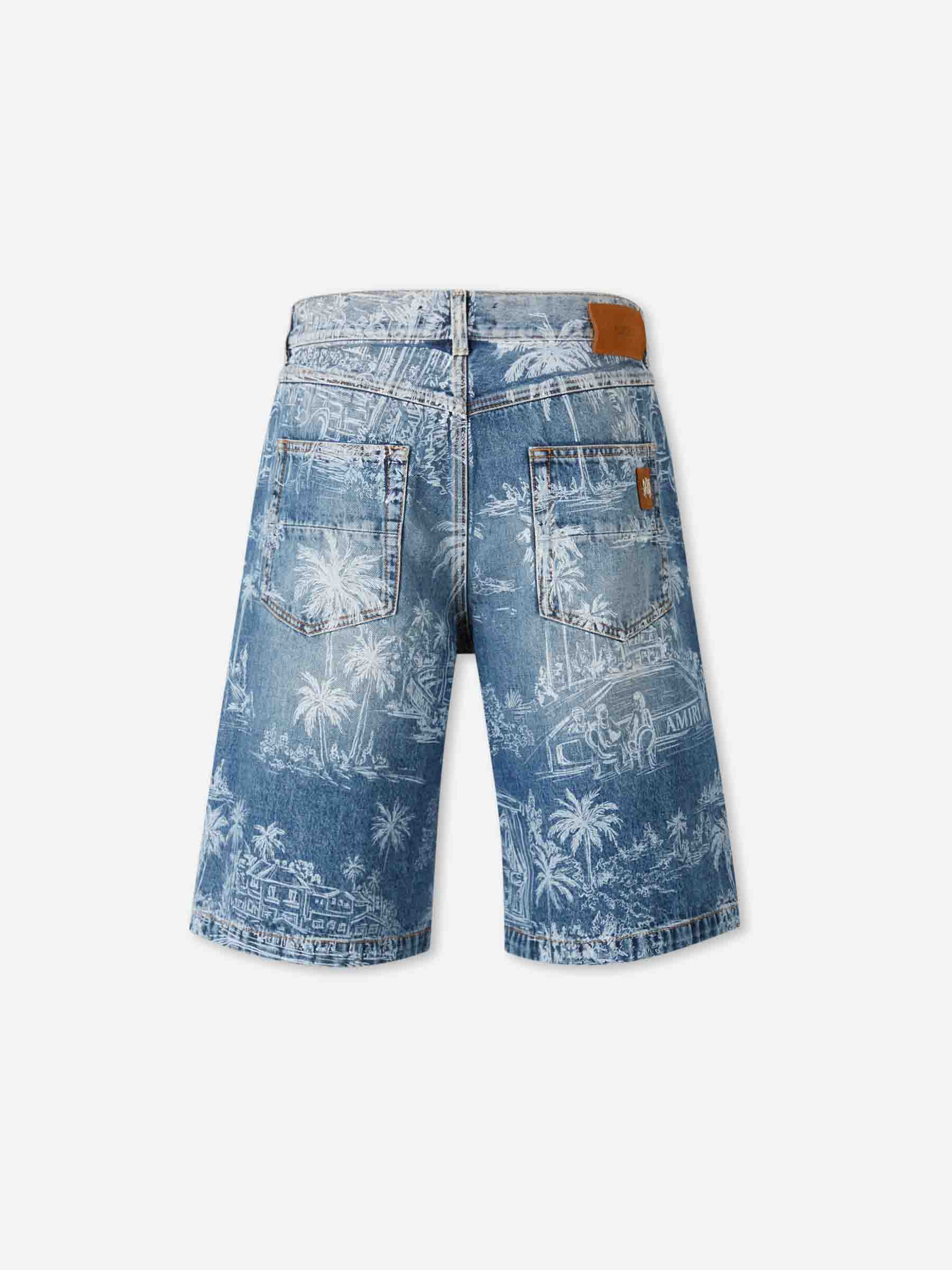 Amiri Hombre Barcelona Bermudas Denim Chateau Palms color Azul Denim sku 523-001268 01 - Foto 2