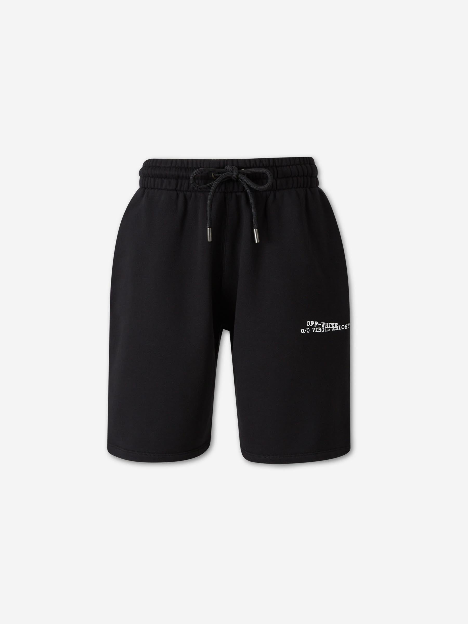 Off-White Hombre Barcelona Bermudas Felpa Algodón color Negro sku 523-001295 01 - Foto 1