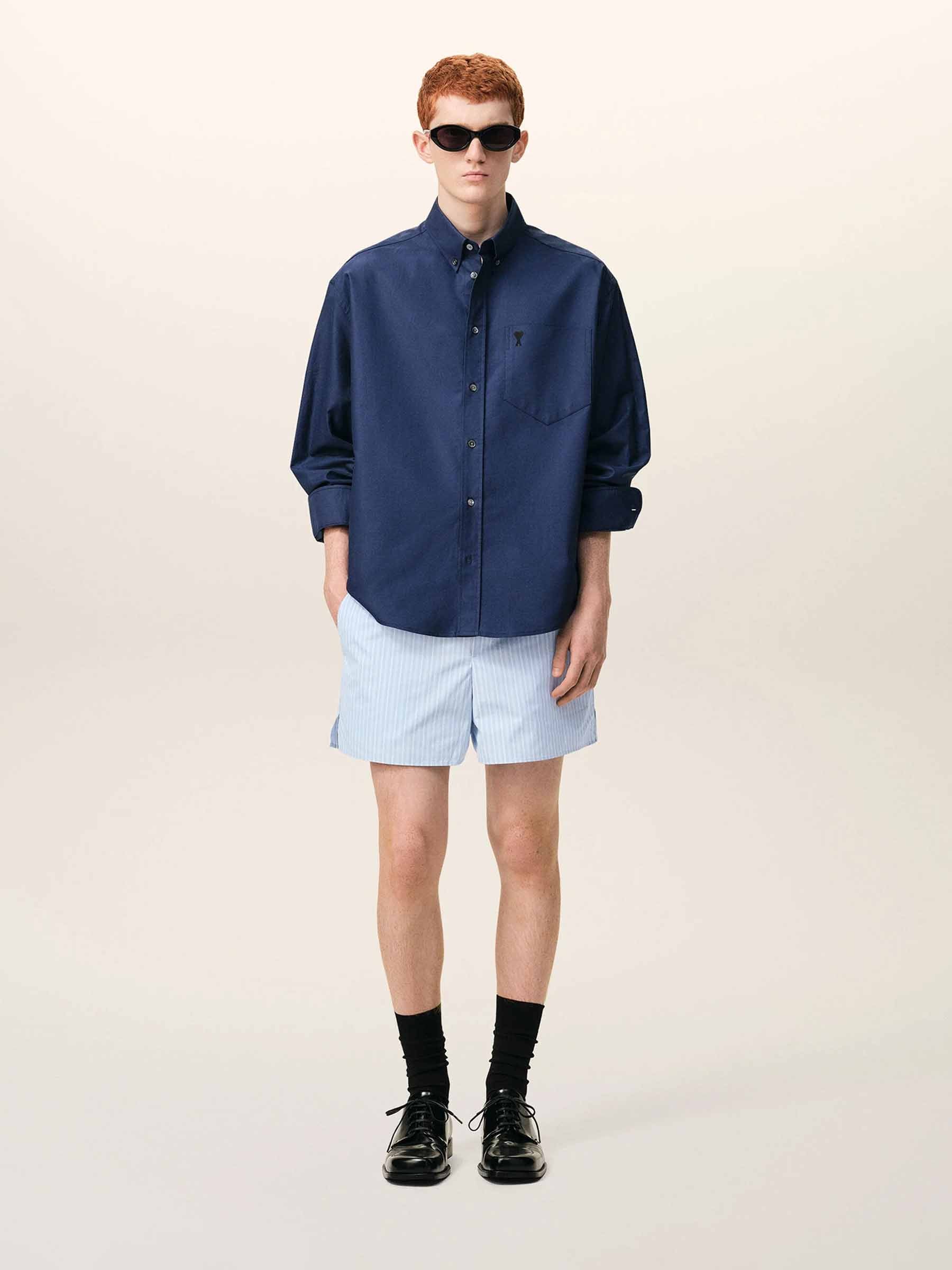 Ami Paris Hombre Barcelona Pantalón Corto de Algodón Azul color Multicolor sku 523-001300 01 - Foto 2