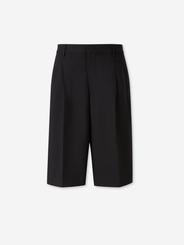Ami Paris Hombre Barcelona Bermudas Pinzas Lana color Negro sku 523-001302 01 - Foto 1