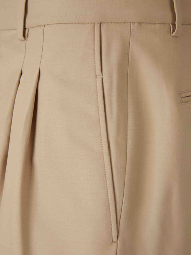 Ami Paris Hombre Barcelona Bermudas Pinzas Lana color Camel sku 523-001302 02 - Foto 4