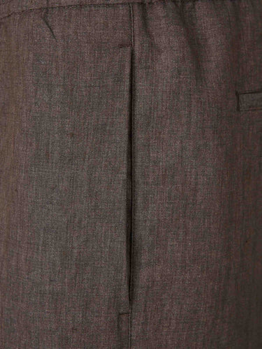 Canali Hombre Barcelona Bermudas Lisas Lino color Marrón Oscuro sku 523-001334 00 - Foto 3