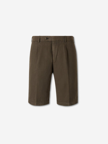PT01 Hombre Barcelona Bermudas Casual Pinzas color Marrón Oscuro sku 523-001338 05 - Foto 1