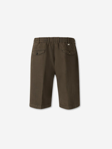 PT01 Hombre Barcelona Bermudas Casual Pinzas color Marrón Oscuro sku 523-001338 05 - Foto 2