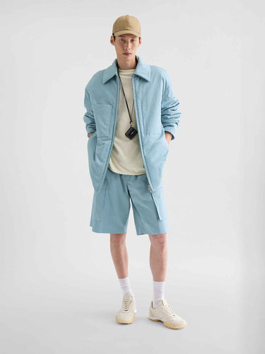 Jil Sander Hombre Barcelona Bermudas Cargo Algodón color Azul Celeste sku 523-001340 01 - Foto 2