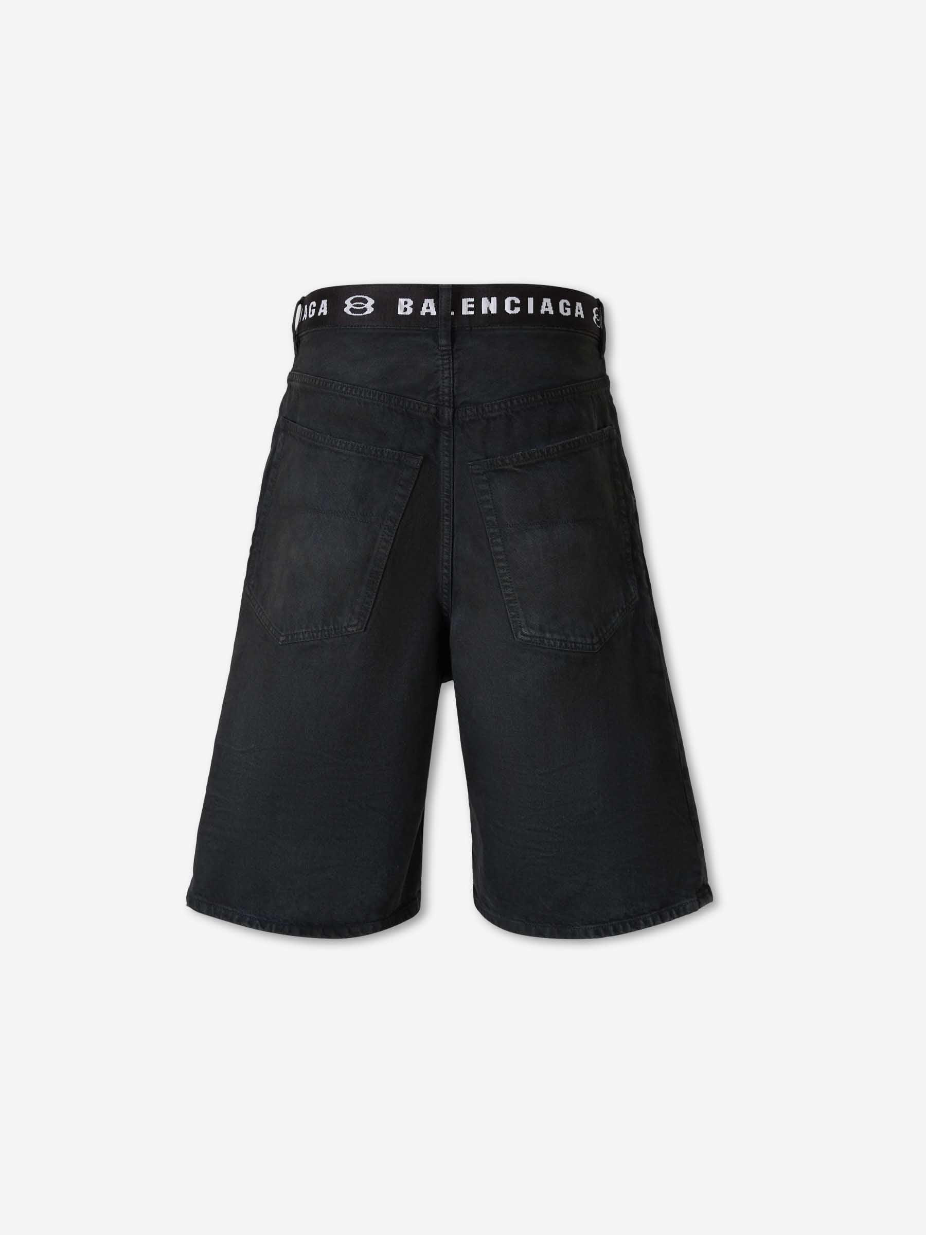 Balenciaga Hombre Barcelona Bermudas Rectas Cinturón color Negro sku 523-001364 01 - Foto 2
