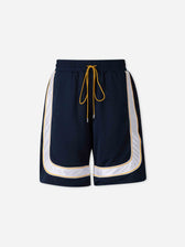 Rhude Hombre Barcelona Bermudas Técnicas Deportivas color Azul Marino sku 523-001378 01 - Foto 1