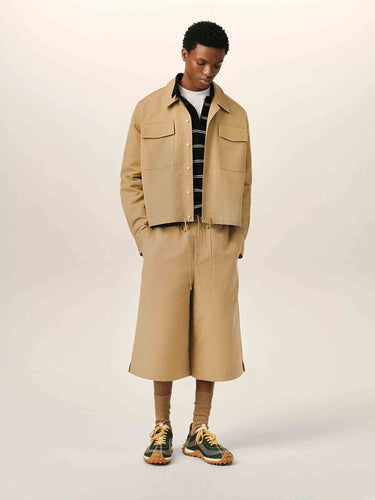 Ami Paris Hombre Barcelona Bermudas Anchas Lona color Camel sku 523-001394 01 - Foto 2