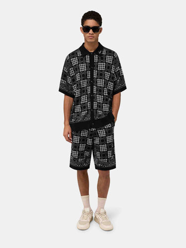 Amiri Hombre Barcelona Bermudas Punto Estampados color Negro sku 523-001396 02 - Foto 2