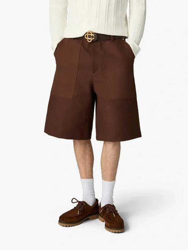 Casablanca Hombre Barcelona Bermudas Monograma Algodón color Marrón sku 523-001410 01 - Foto 4