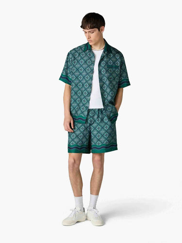 Casablanca Hombre Barcelona Bermudas Monograma color Verde Oscuro sku 523-001411 03 - Foto 2