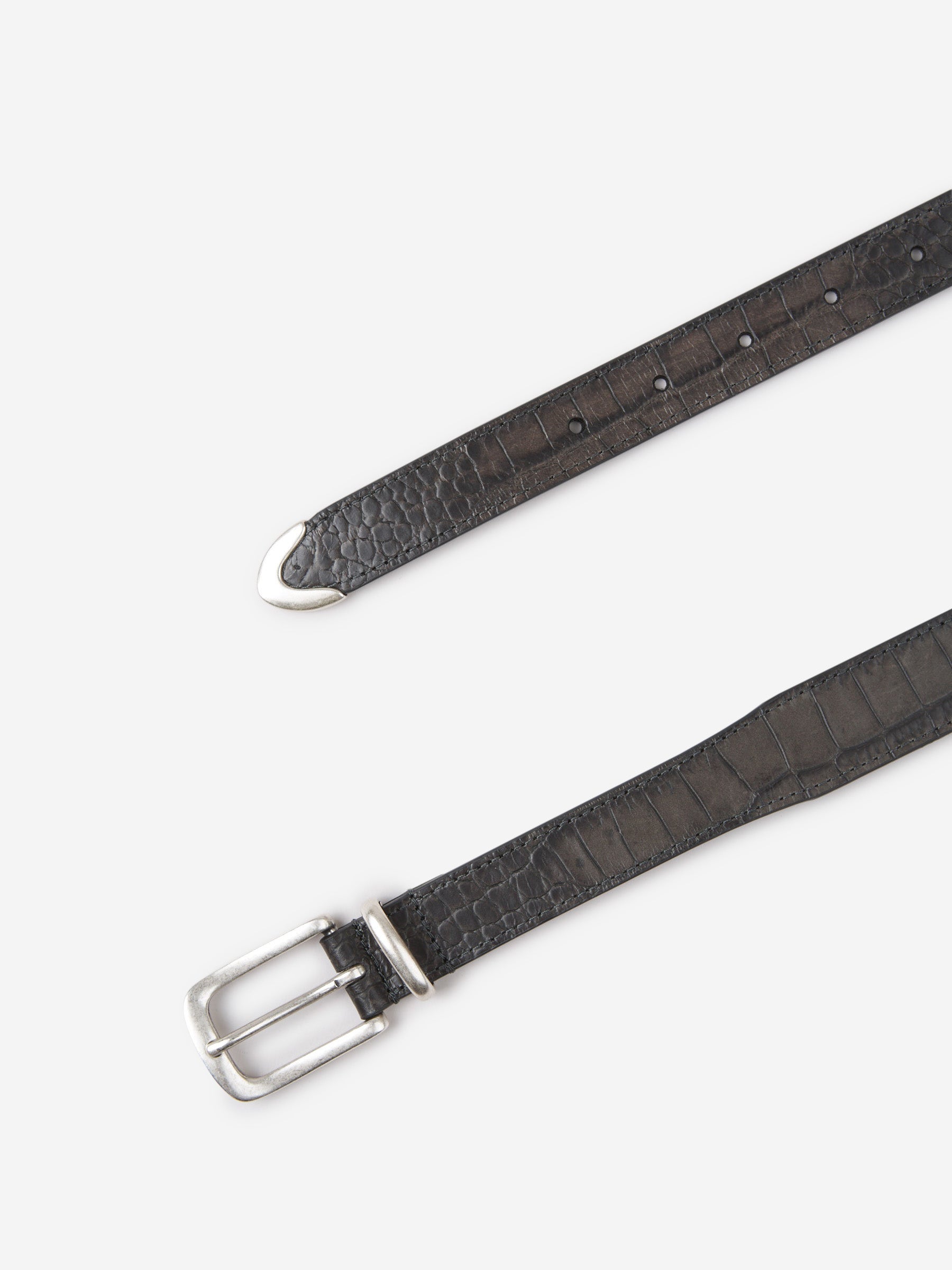 Santa Eulalia Hombre Barcelona Cinturón Piel Croco color Negro sku 622-001249 01 - Foto 2