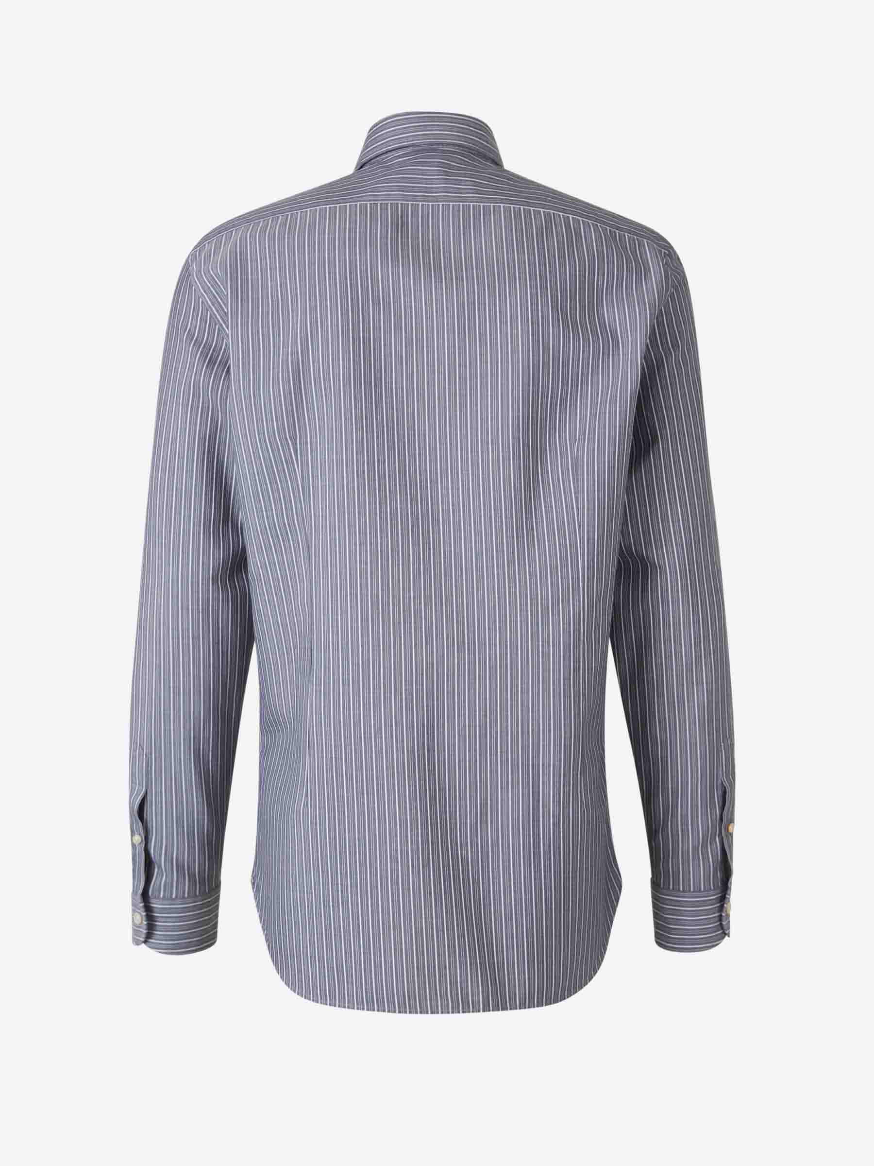 Vincenzo di Ruggiero Hombre Barcelona Camisa Rayas Algodón color Gris Antracita sku 531-006405 01 - Foto 2
