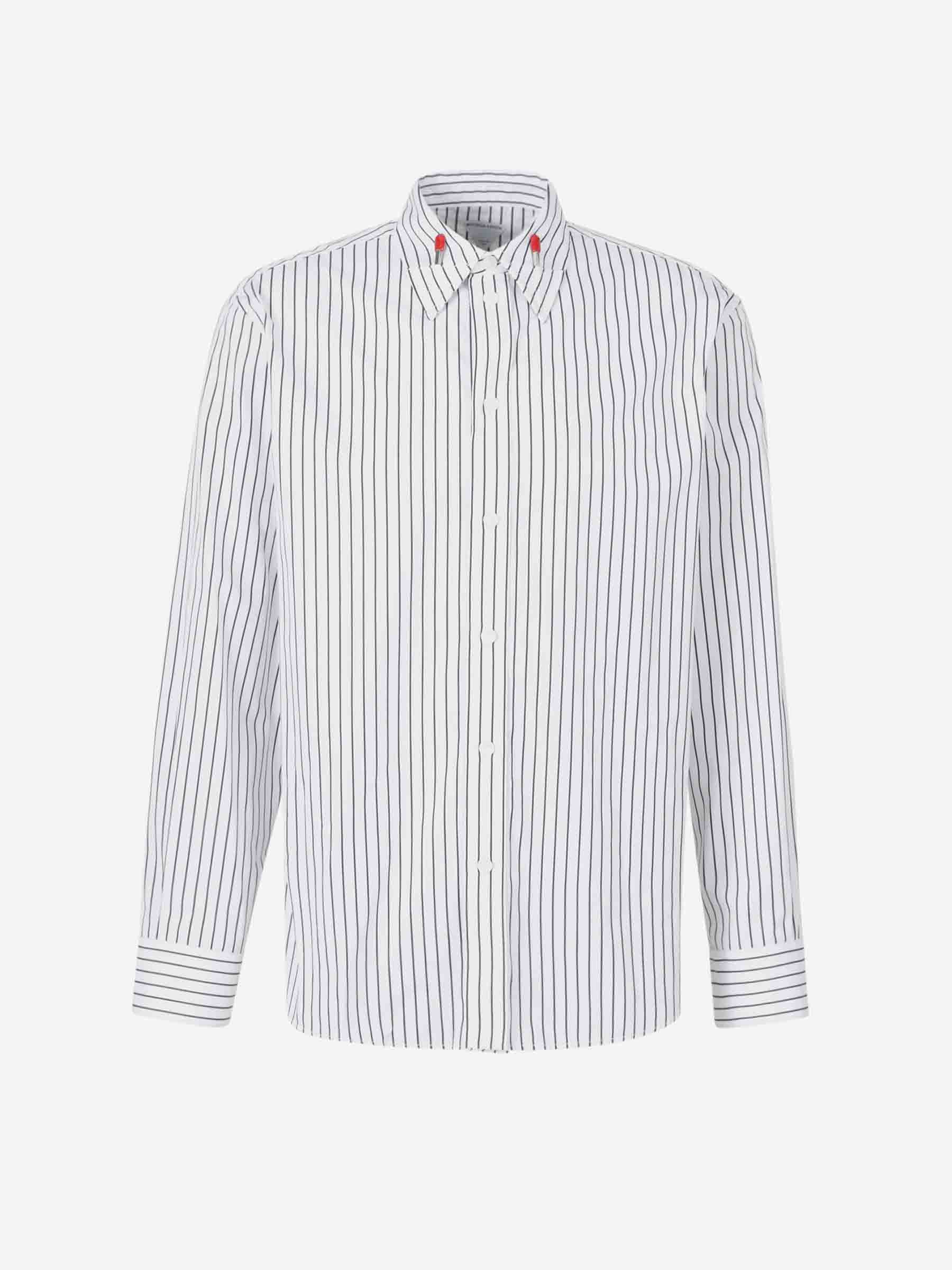 Bottega Veneta Hombre Barcelona Camisa Algodón Rayas color Blanco y Negro sku 531-006475 01 - Foto 1