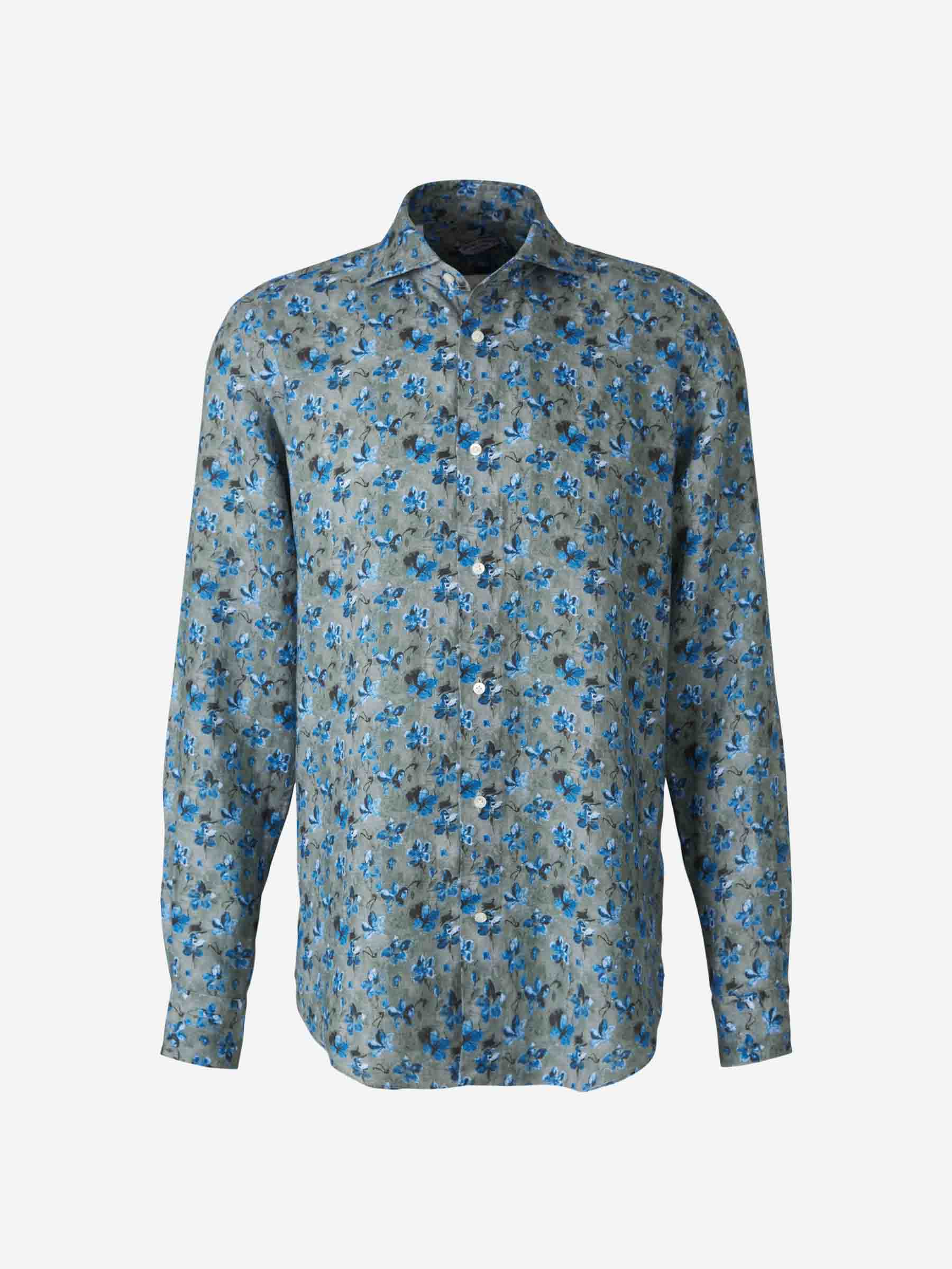 Vincenzo di Ruggiero – Vincenzo di Ruggiero Floral Cotton Shirt in ...