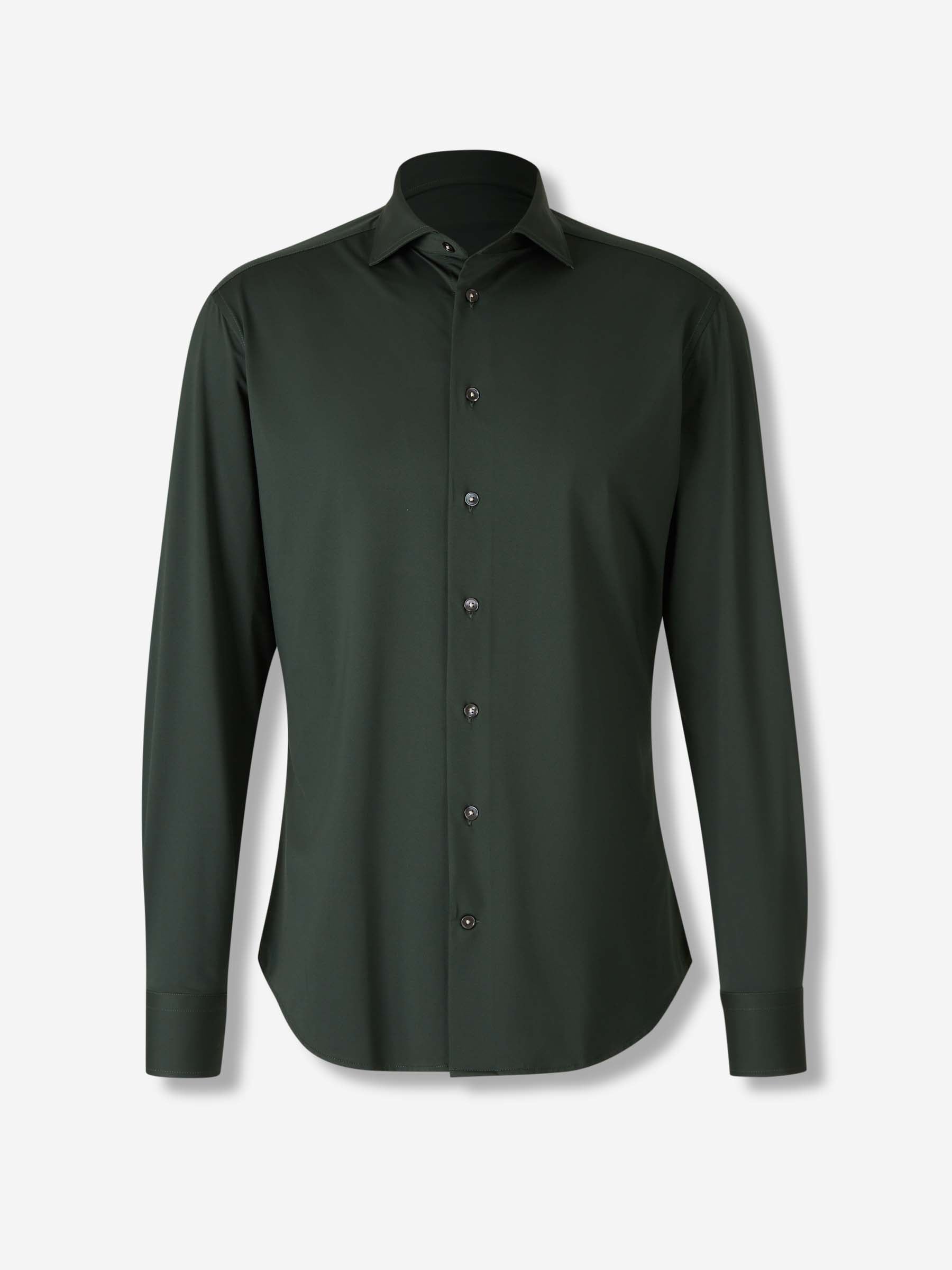 Traiano Milano Hombre Barcelona Camisa Vestir Lisa color Verde Oscuro sku 531-006503 01 - Foto 1
