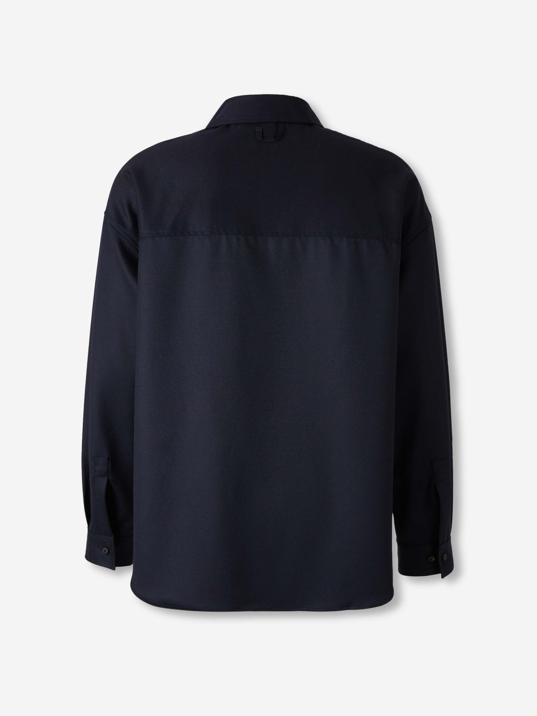 Jacquemus Hombre Barcelona Camisa Cuadro Asimétrica color Azul Noche sku 531-006516 01 - Foto 2