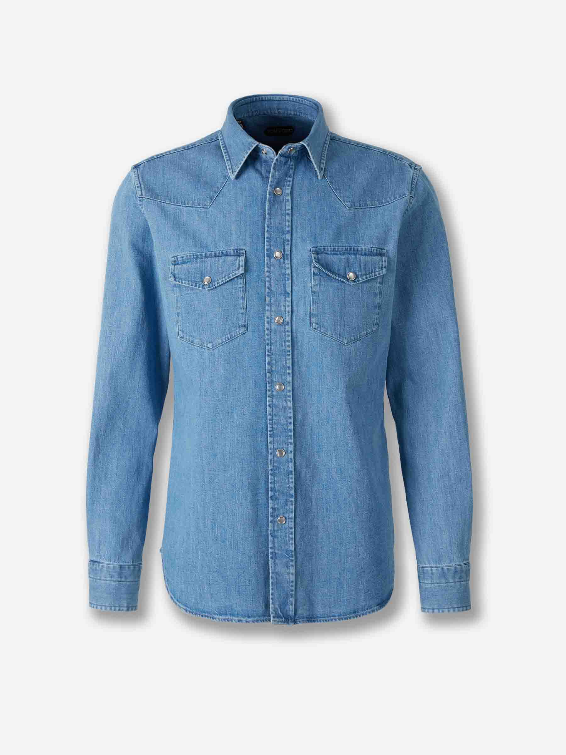 Tom Ford Hombre Barcelona Camisa Denim color Azul sku 531-006520 01 - Foto 1
