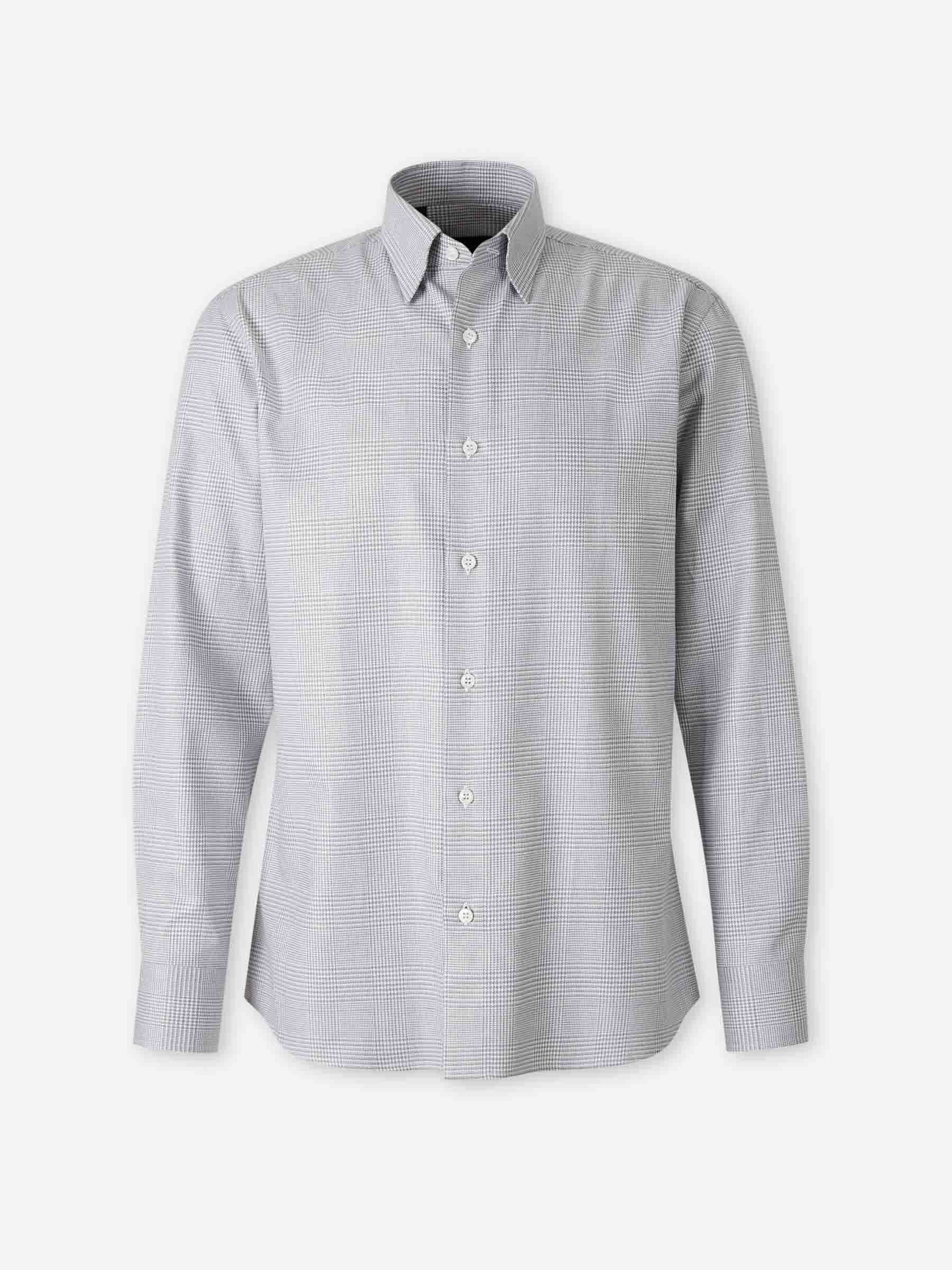 Brioni Hombre Barcelona Camisa Vestir Estampada color Gris Claro sku 531-006521 01 - Foto 1