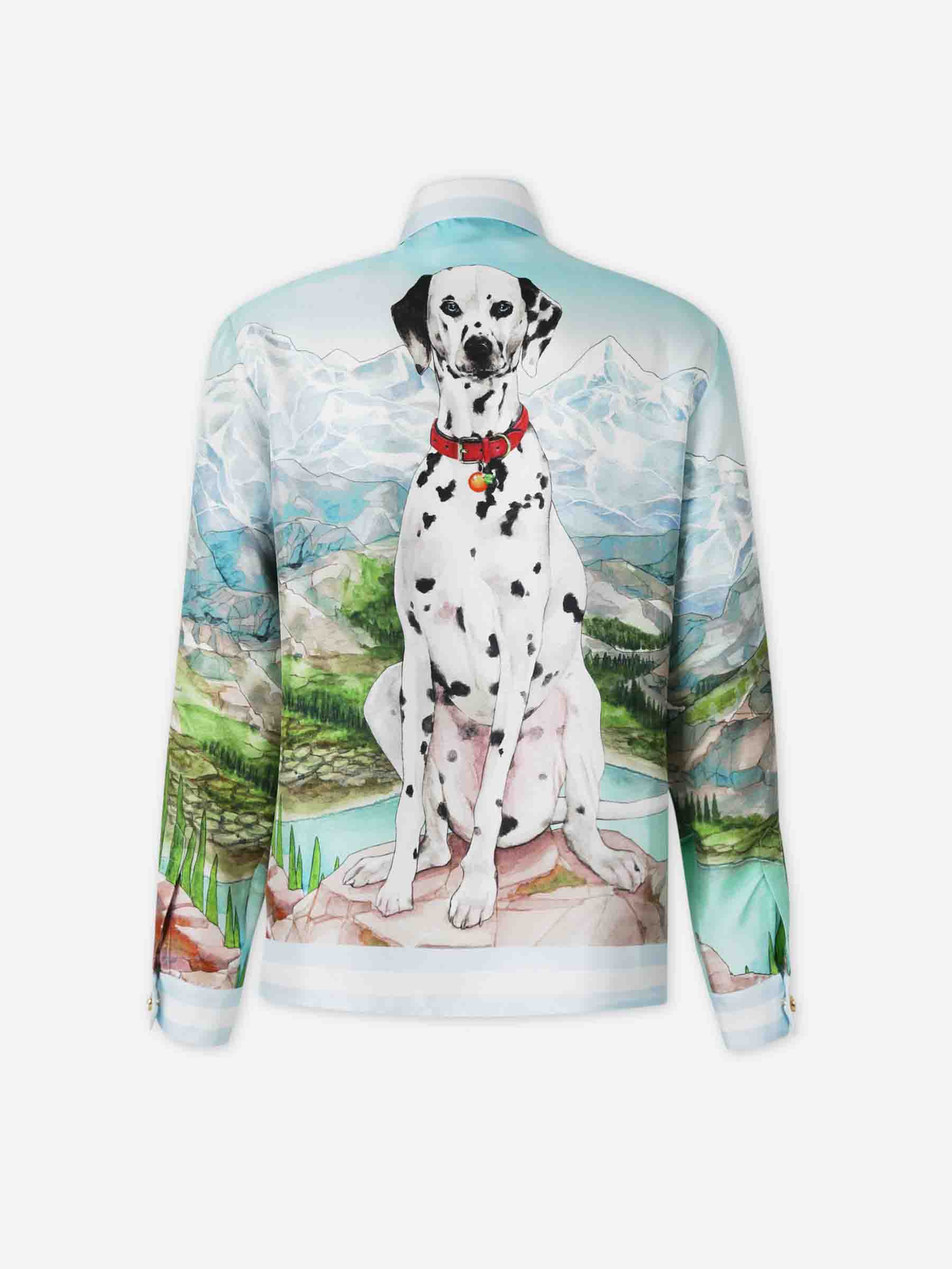 Casablanca Hombre Barcelona Camisa Seda Estampado color Azul sku 531-006523 04 - Foto 2