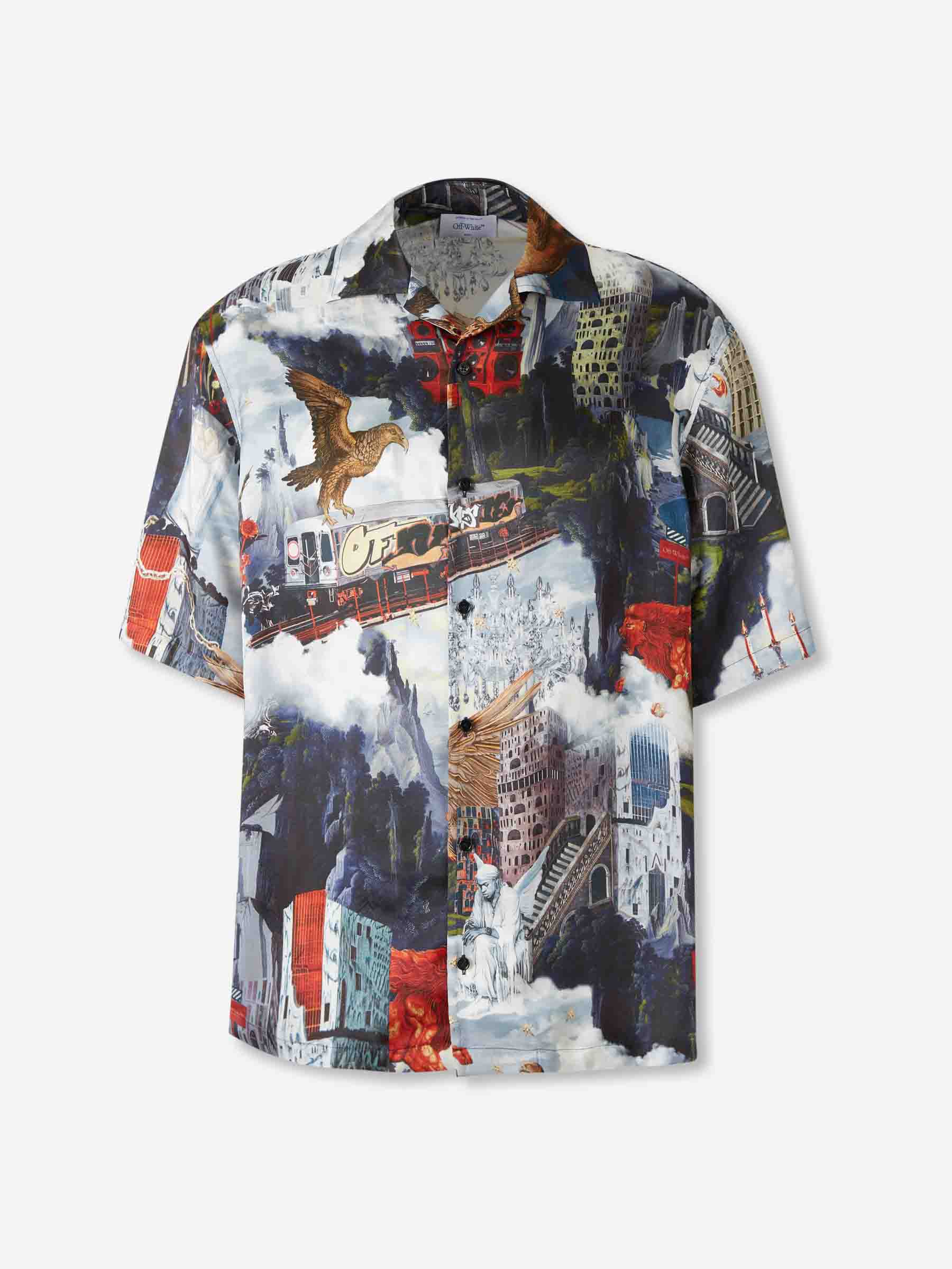 Off-White Hombre Barcelona Camisa Seda Estampada color Multicolor sku 531-006528 01 - Foto 1