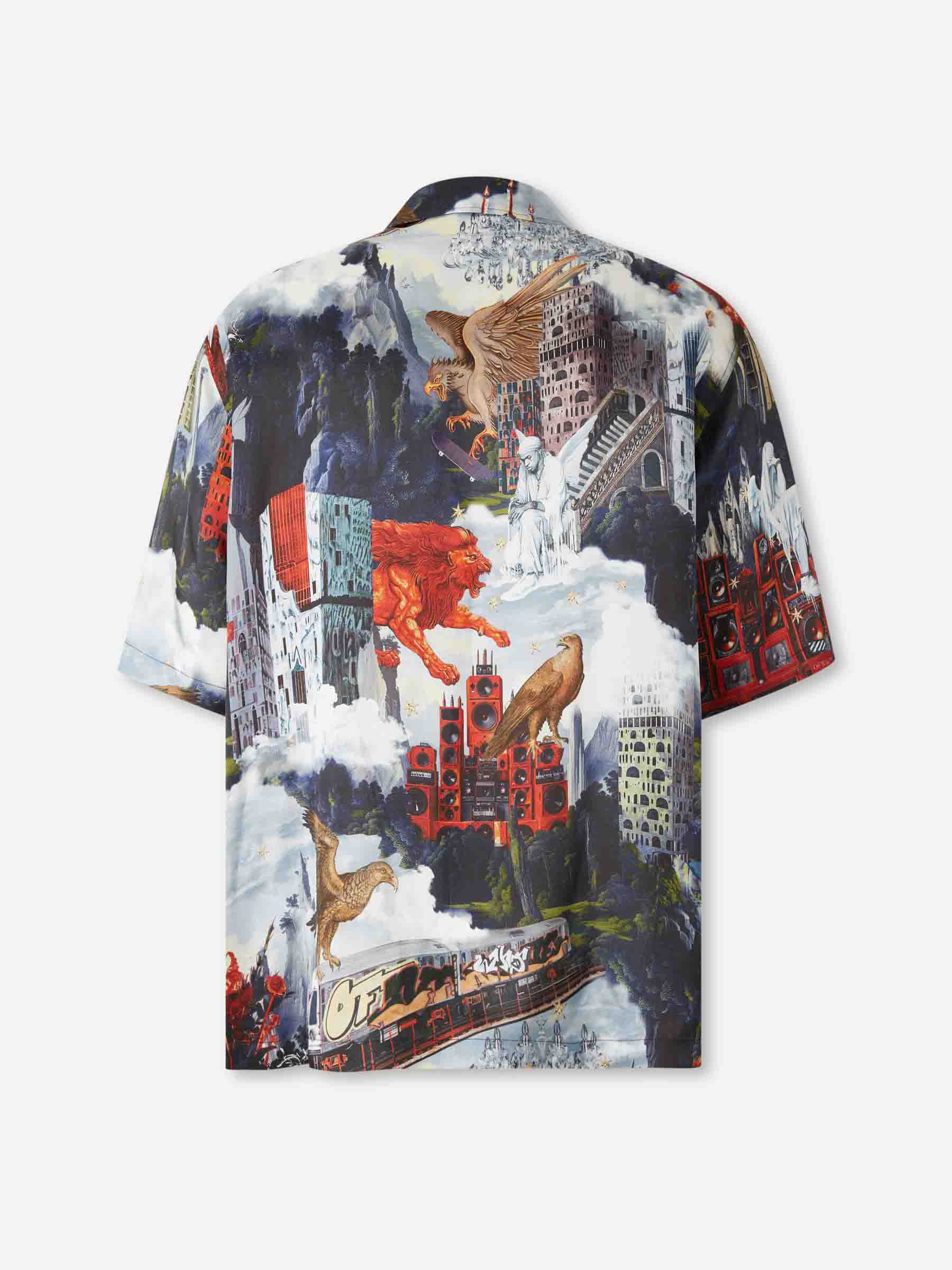 Off-White Hombre Barcelona Camisa Seda Estampada color Multicolor sku 531-006528 01 - Foto 2