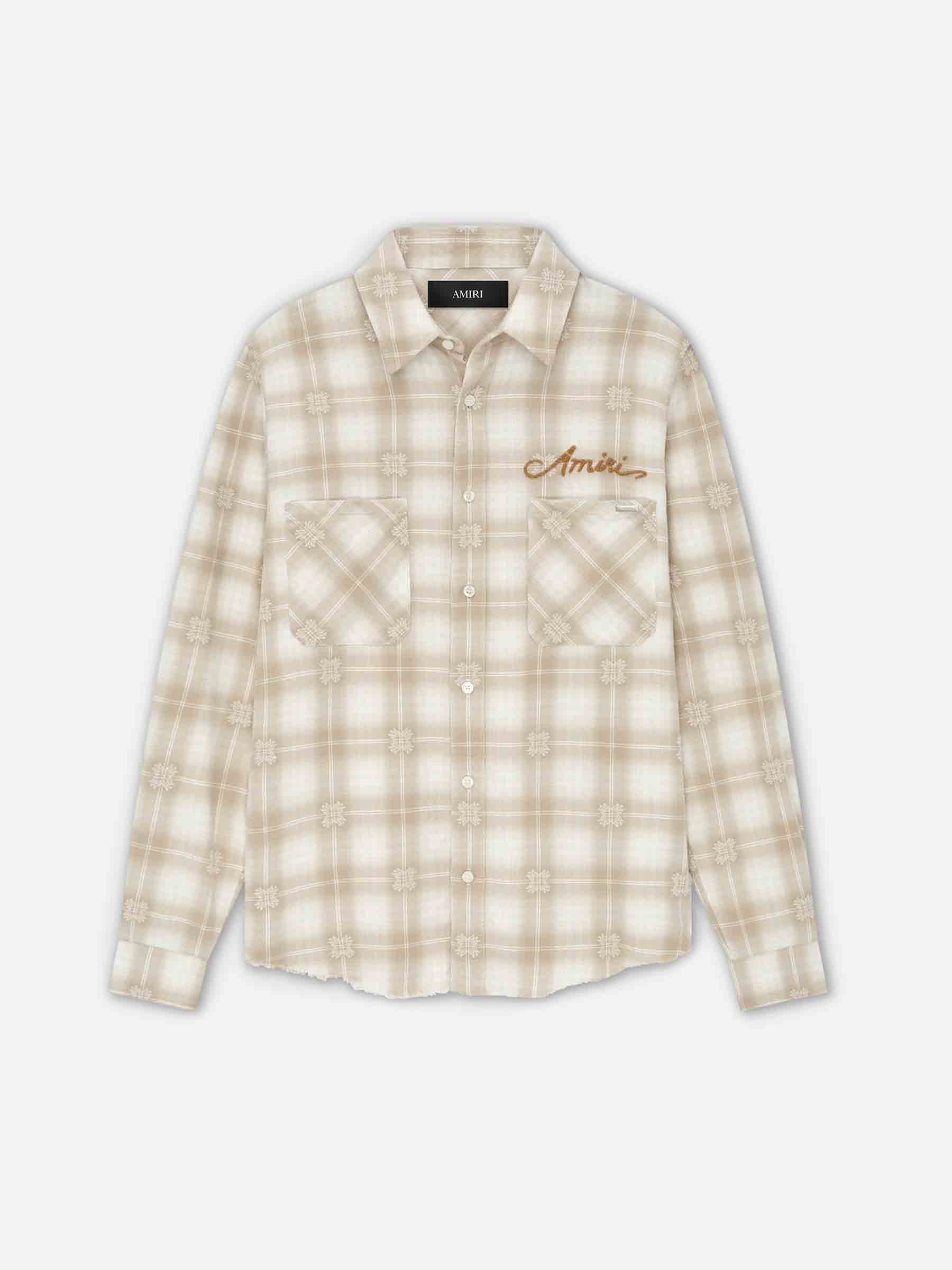 Amiri Hombre Barcelona Camisa Motivo Cuadros color Beige sku 531-006530 01 - Foto 1