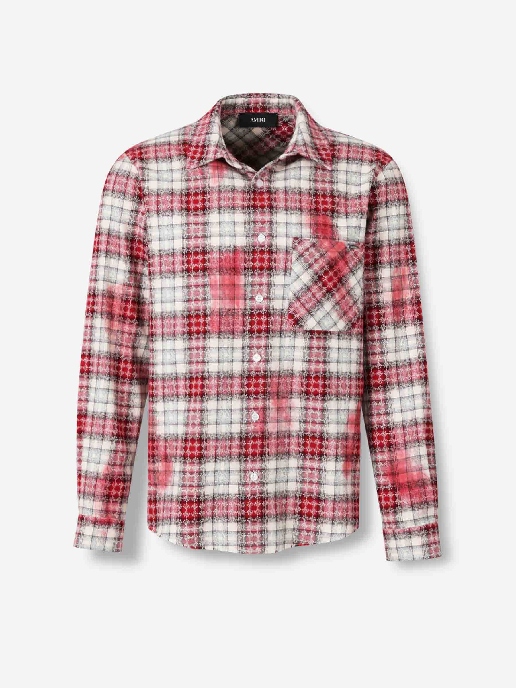 Amiri Hombre Barcelona Camisa Cuadros Franela color Rojo sku 531-006531 01 - Foto 1