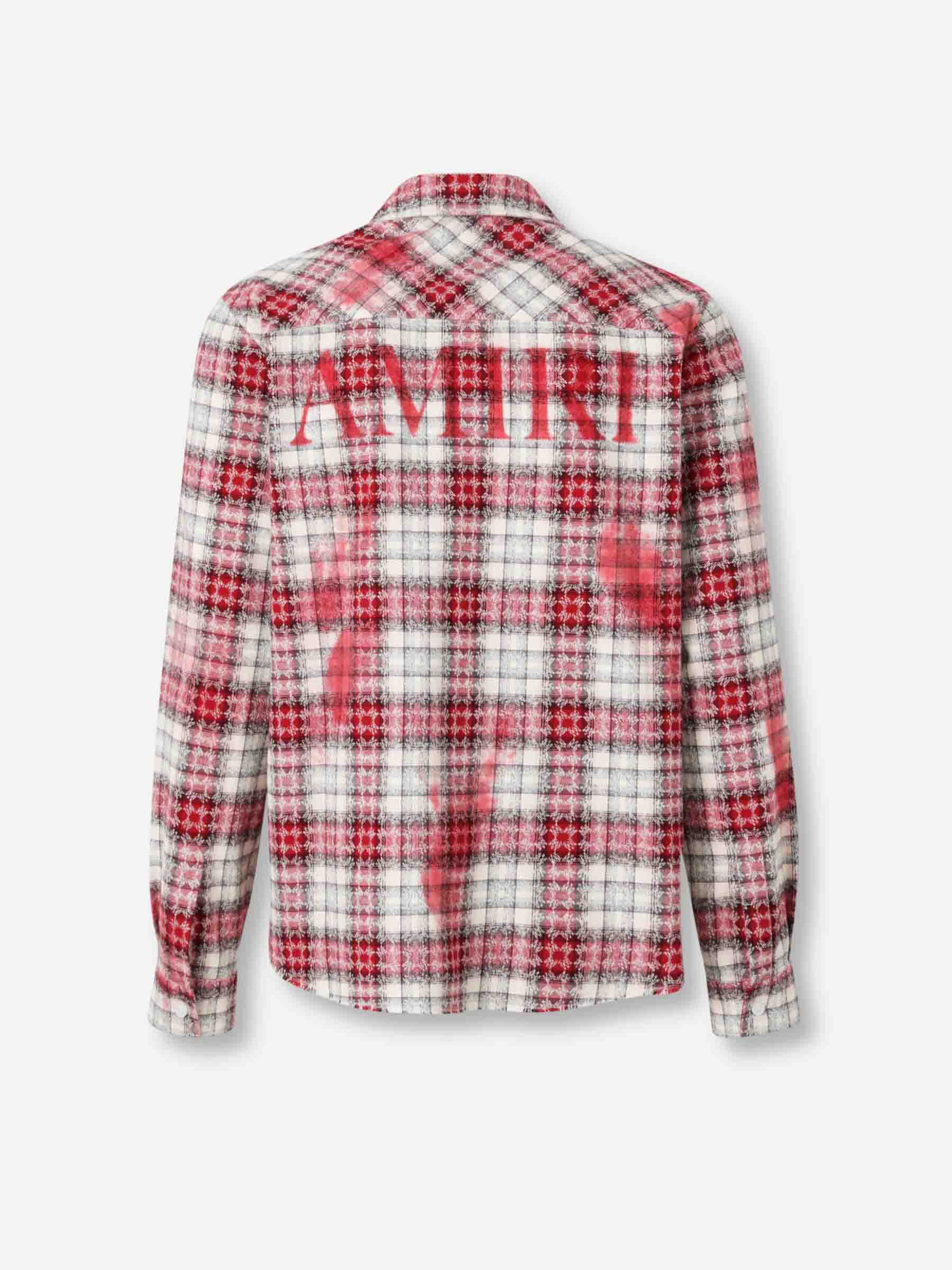 Amiri Hombre Barcelona Camisa Cuadros Franela color Rojo sku 531-006531 01 - Foto 2