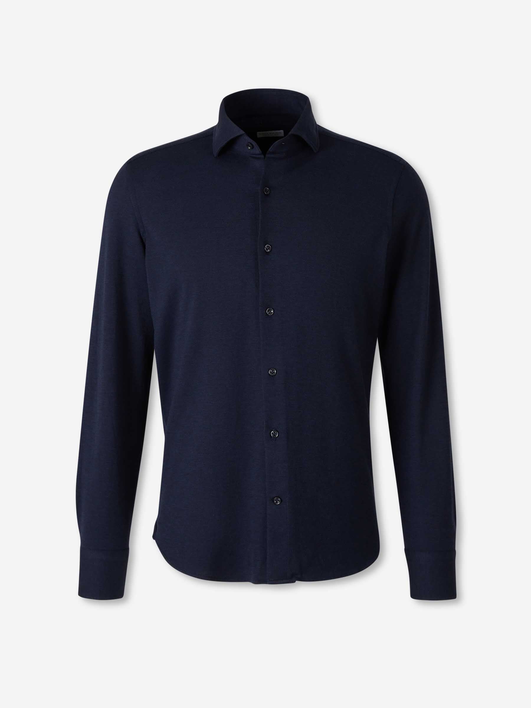 Santa Eulalia Hombre Barcelona Camisa Lisa Algodón color Azul Marino sku 531-006541 02 - Foto 1