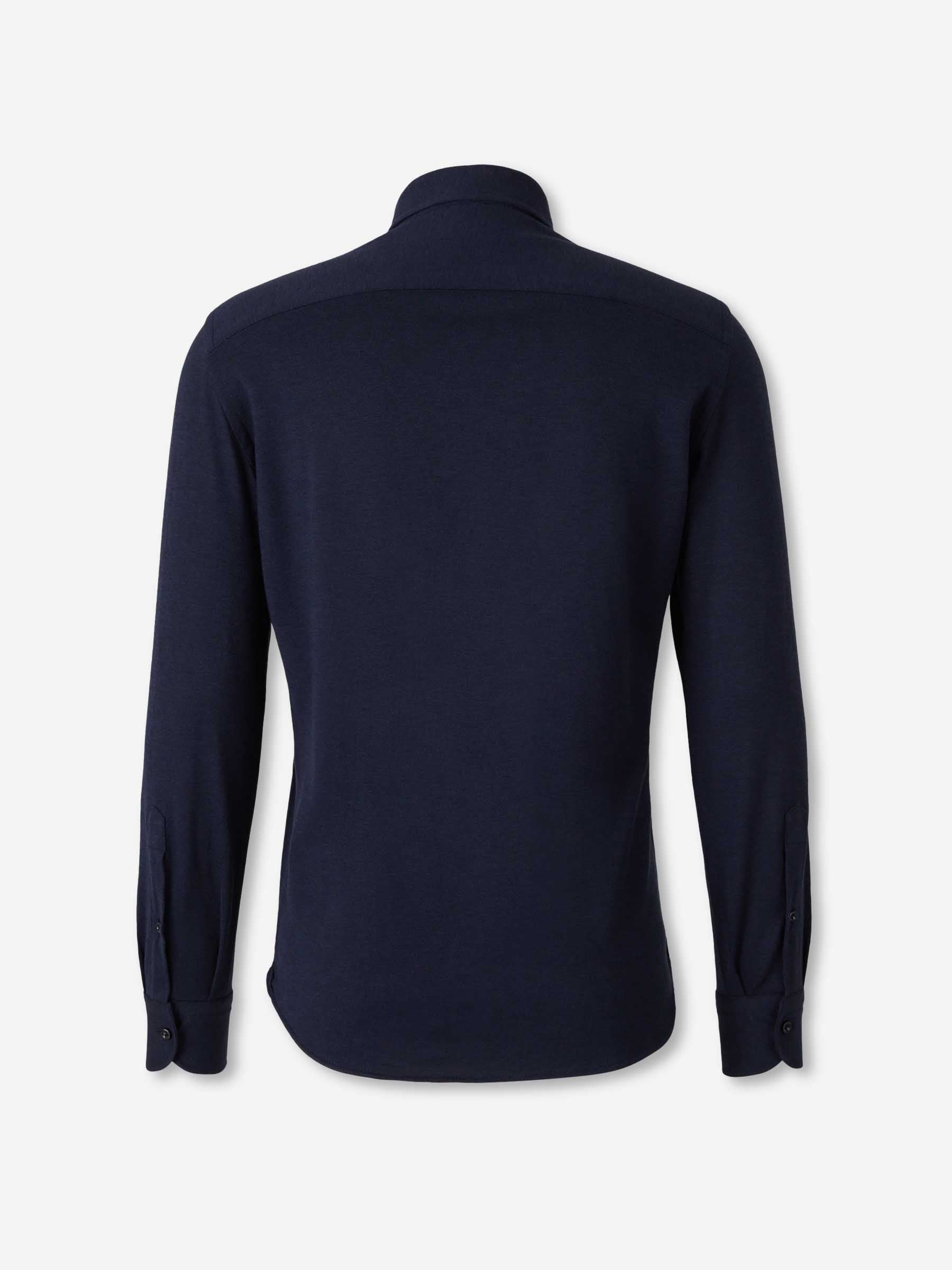 Santa Eulalia Hombre Barcelona Camisa Lisa Algodón color Azul Marino sku 531-006541 02 - Foto 2