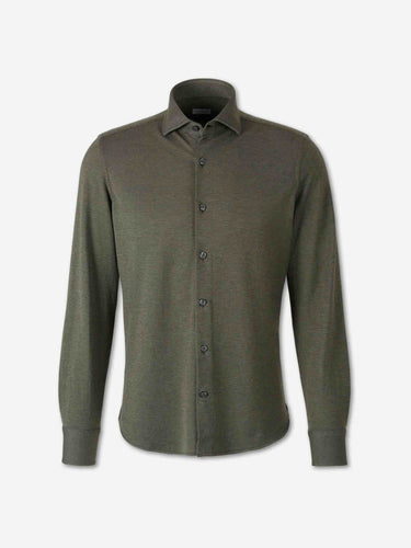 Santa Eulalia Hombre Barcelona Camisa Punto Lisa Algodón color Verde Militar sku 531-006541 03 - Foto 1