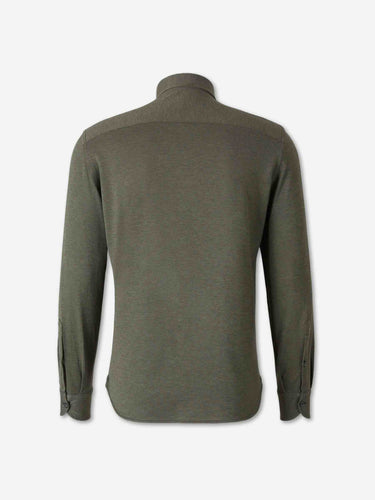 Santa Eulalia Hombre Barcelona Camisa Punto Lisa Algodón color Verde Militar sku 531-006541 03 - Foto 2