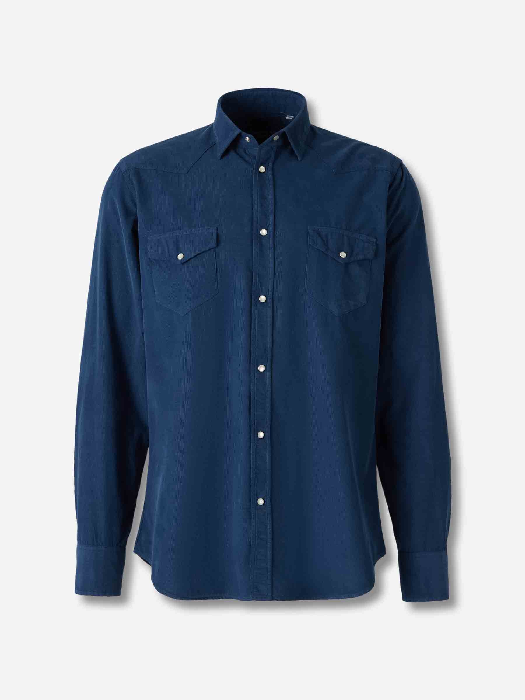 Santa Eulalia Hombre Barcelona Camisa Casual Pana color Azul Marino sku 531-006542 02 - Foto 1