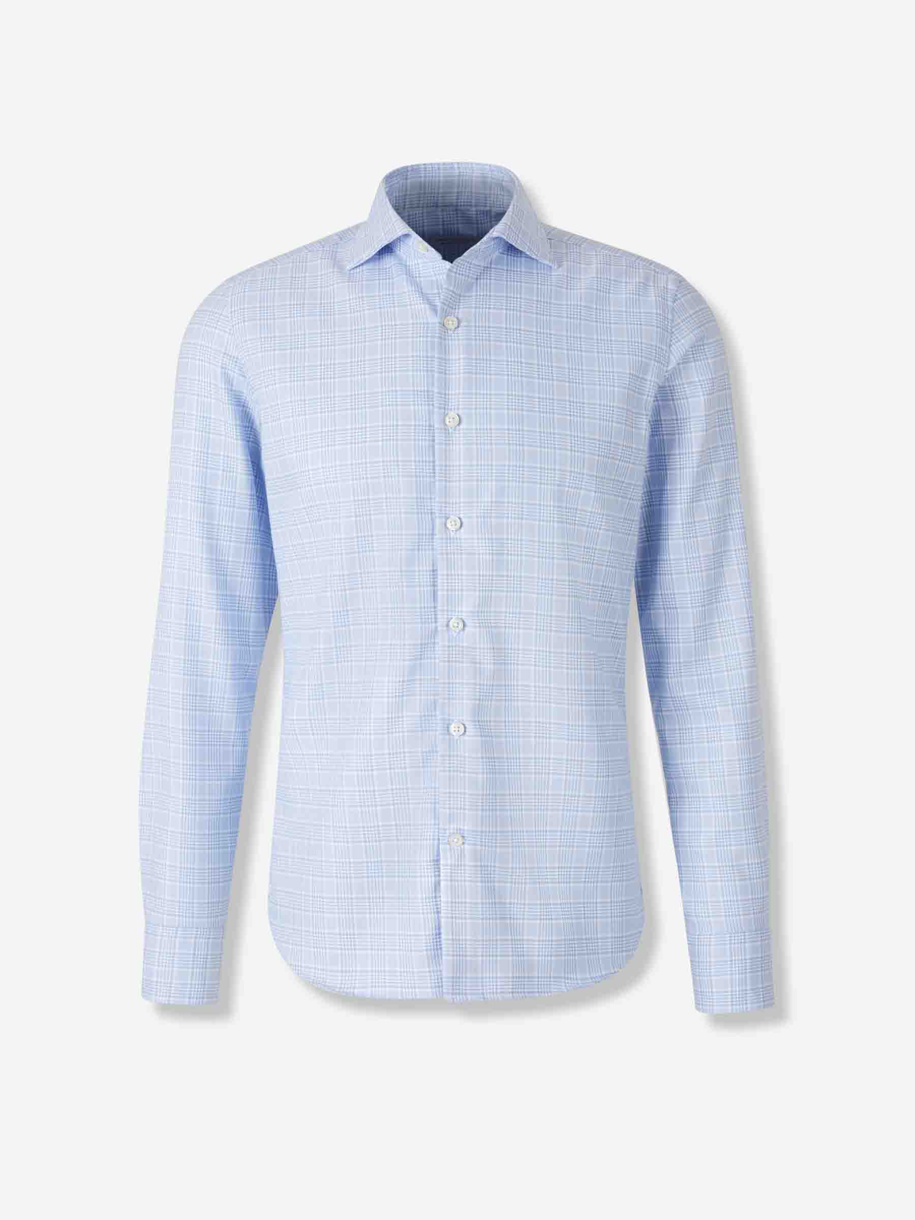 Santa Eulalia Hombre Barcelona Camisa Motivo Cuadros color Azul Celeste sku 531-006544 01 - Foto 1