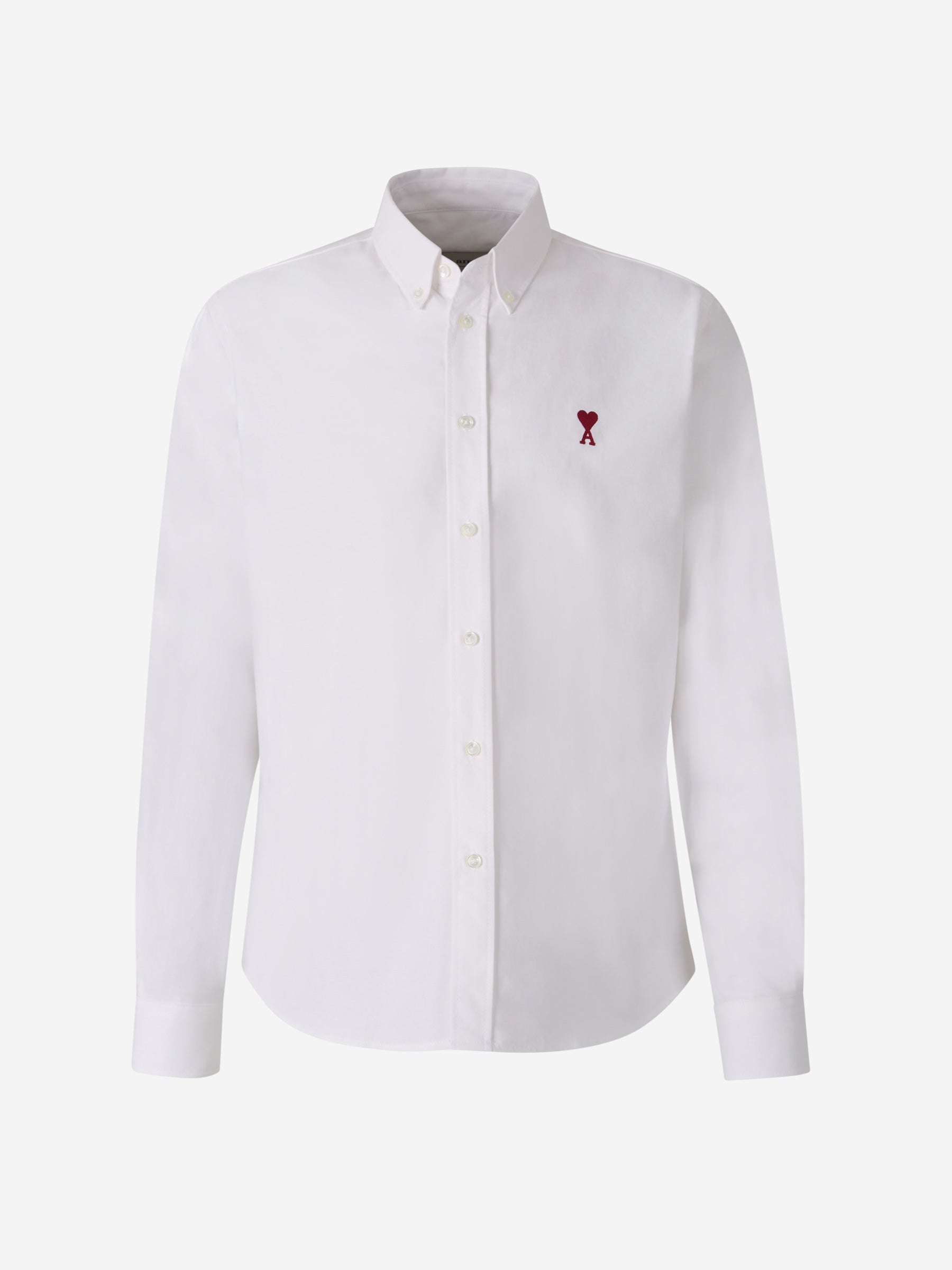 Ami Paris Hombre Barcelona Camisa Button-Down Logo color Blanco sku 531-006550 01 - Foto 1