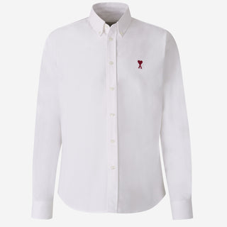 Ami Paris Hombre Barcelona Camisa Button-Down Logo color Blanco sku 531-006550 01 - Foto 1