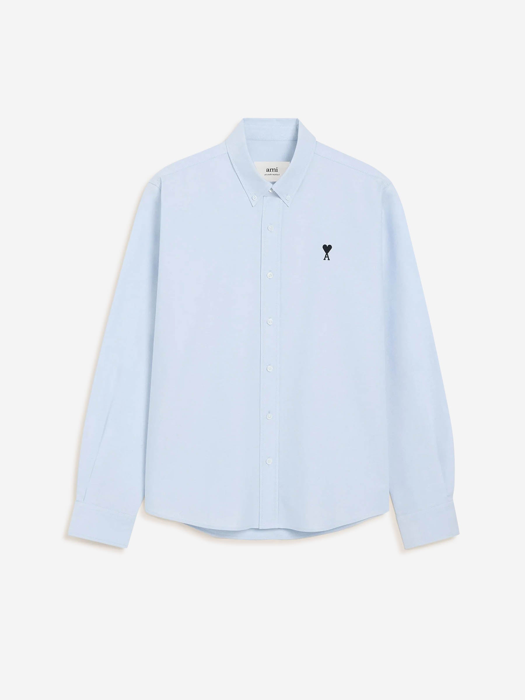 Ami Paris Hombre Barcelona Camisa Rayas Algodón color Azul Celeste sku 531-006554 01 - Foto 1