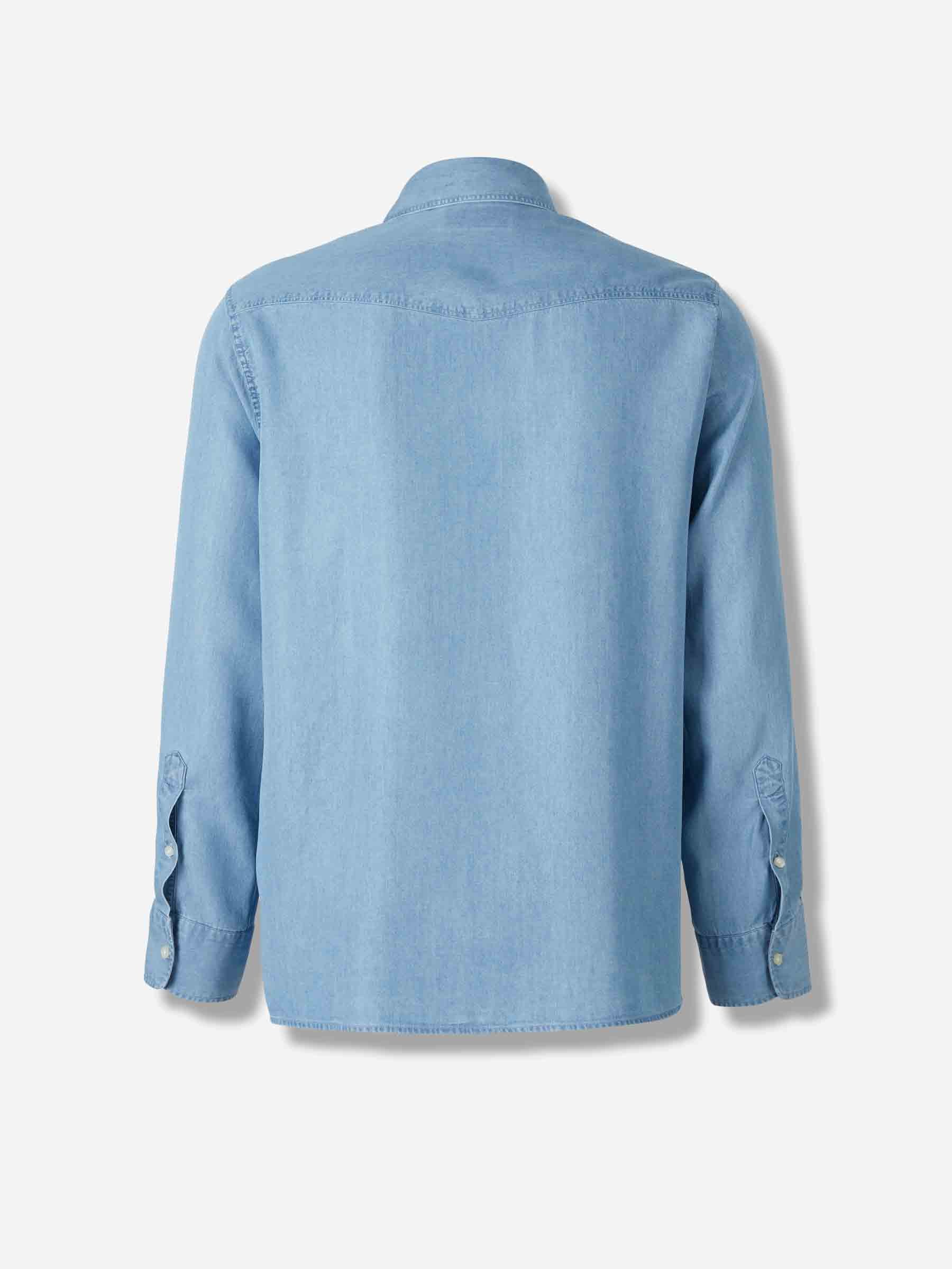 Officine Générale Hombre Barcelona Camisa Denim color Azul Denim sku 531-006557 01 - Foto 2