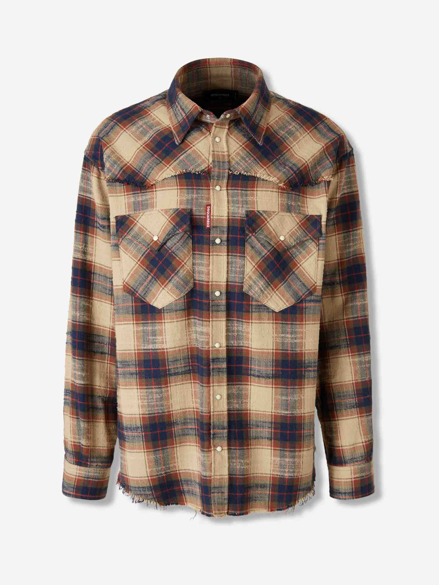 Dsquared2 Hombre Barcelona Camisa Casual Cuadros color Beige sku 531-006559 01 - Foto 1