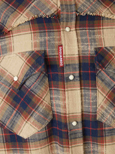 Dsquared2 Hombre Barcelona Camisa Casual Cuadros color Beige sku 531-006559 01 - Foto 4