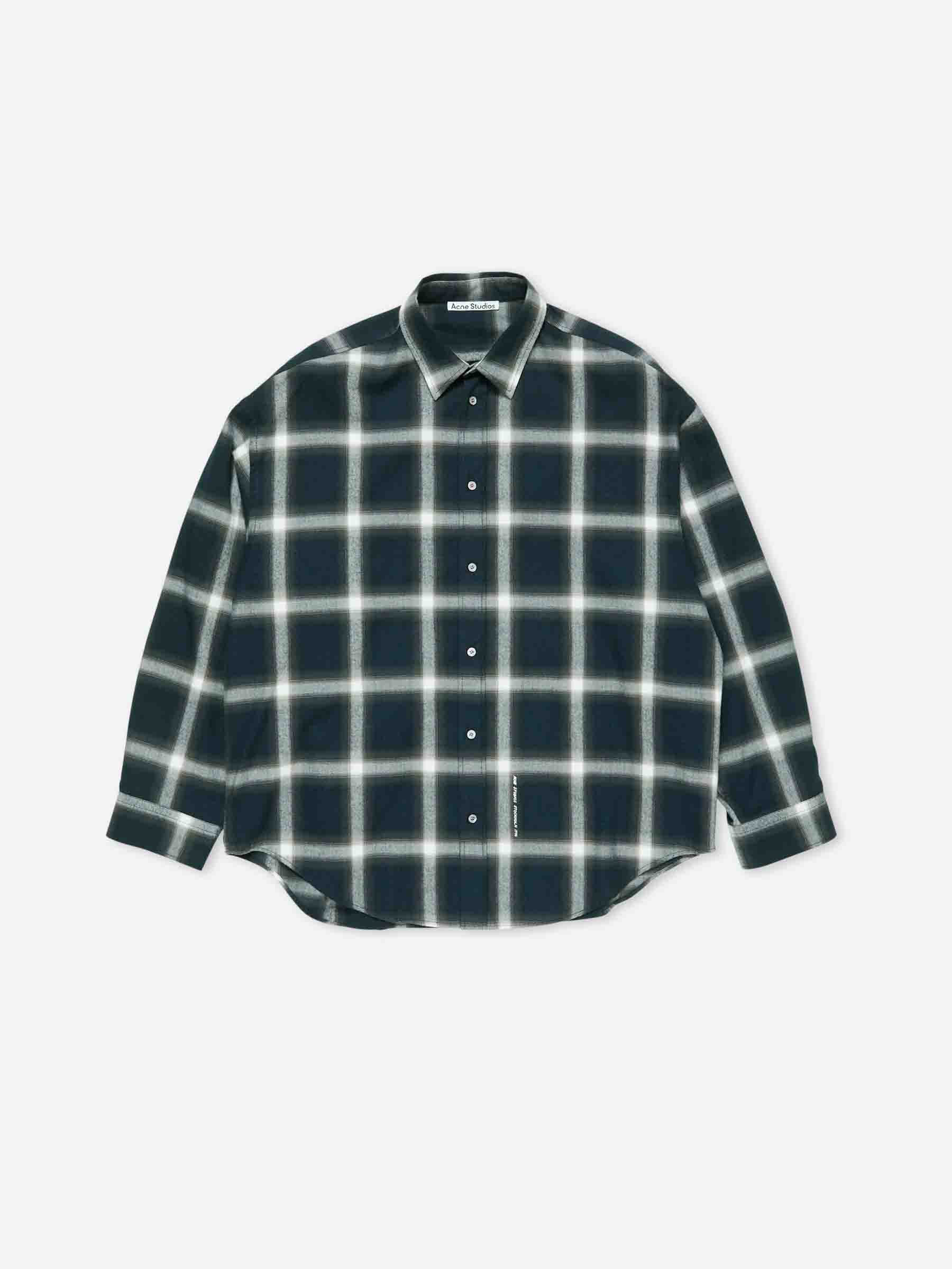 Acne Studios Hombre Barcelona Camisa Algodón Cuadros color Azul Marino sku 531-006563 01 - Foto 1