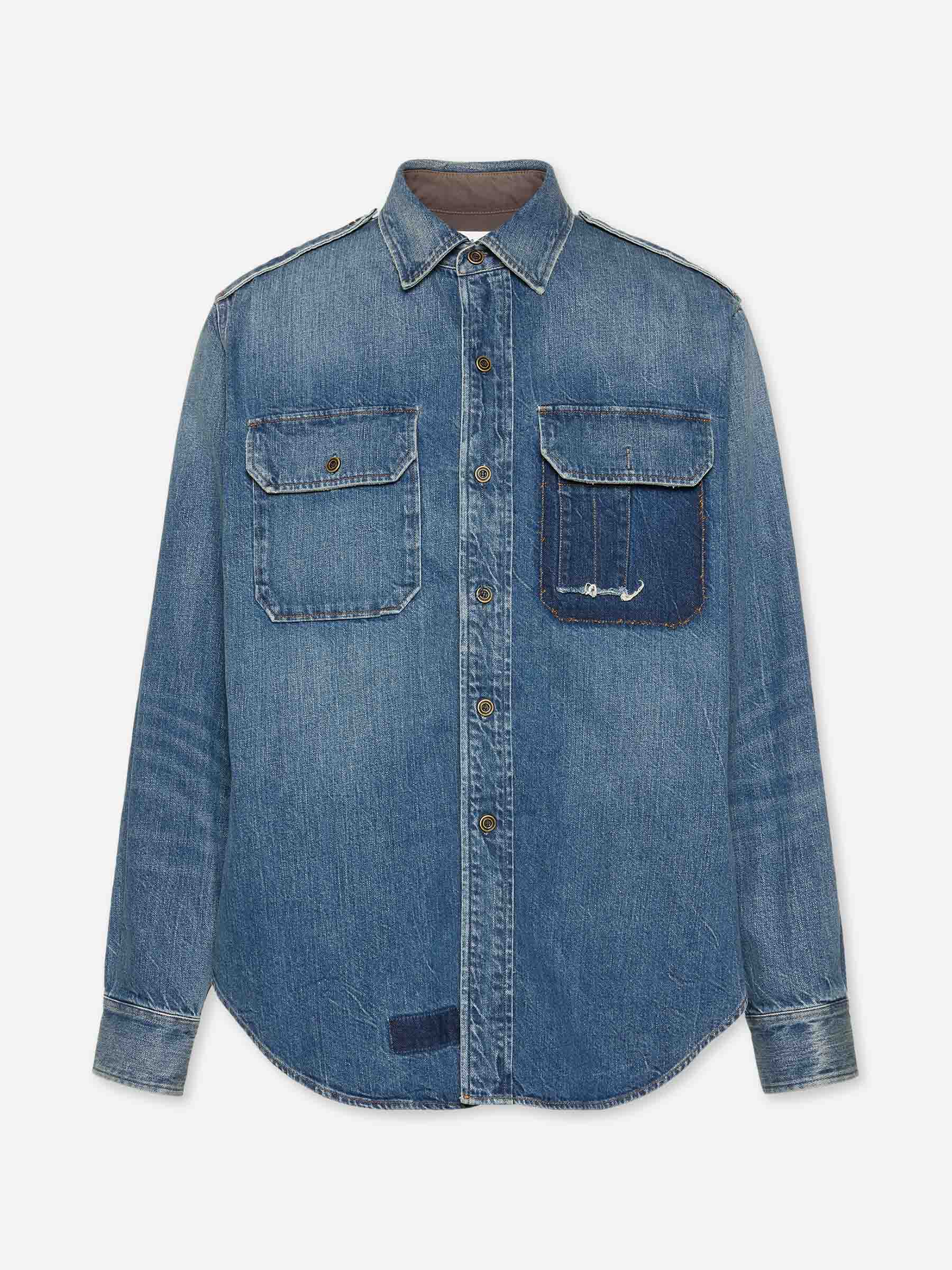 Maison Margiela Hombre Barcelona Camisa Denim Vintage color Azul Denim sku 531-006564 01 - Foto 1