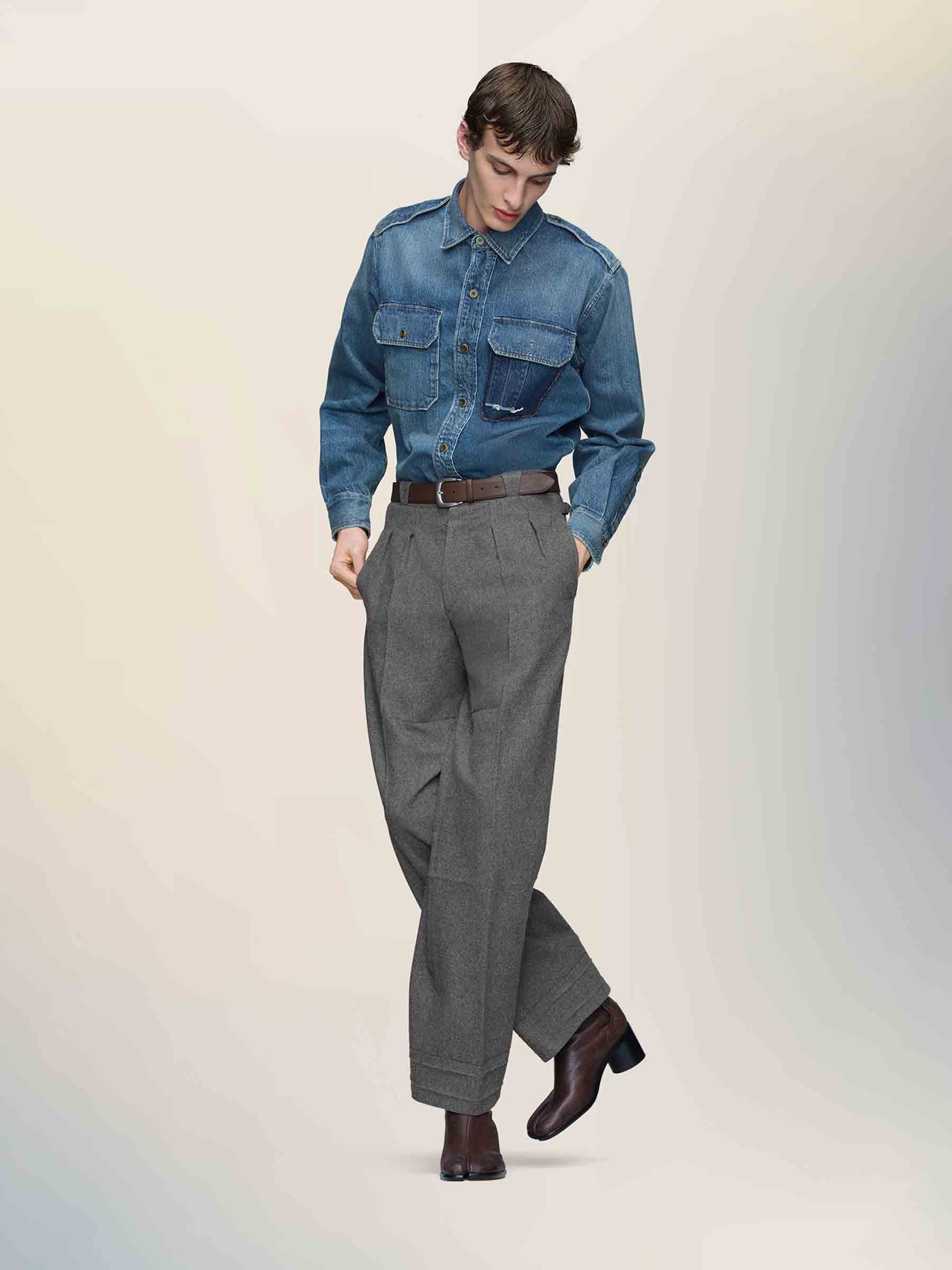 Maison Margiela Hombre Barcelona Camisa Denim Vintage color Azul Denim sku 531-006564 01 - Foto 2