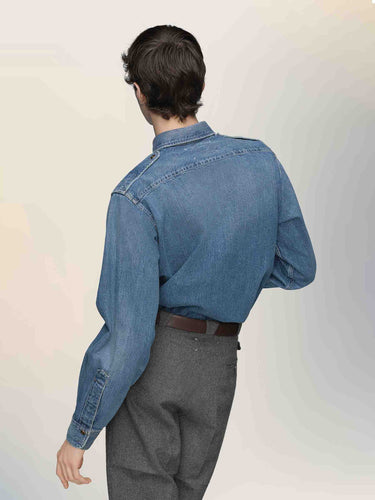 Maison Margiela Hombre Barcelona Camisa Denim Vintage color Azul Denim sku 531-006564 01 - Foto 3